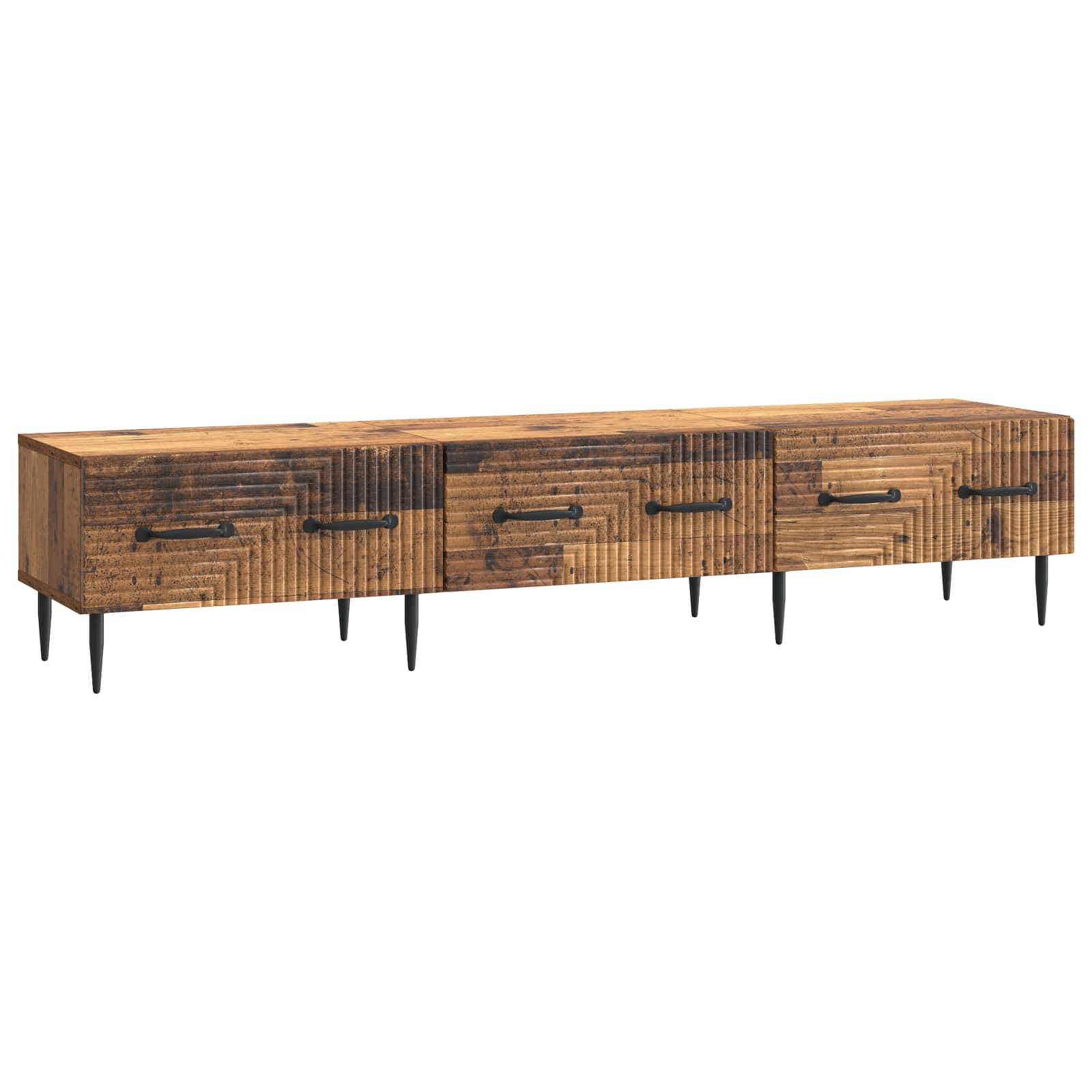 vidaXL Mueble de TV con cajón 147 x 34,5 x 30 cm Madera de Ingeniería Multicolor