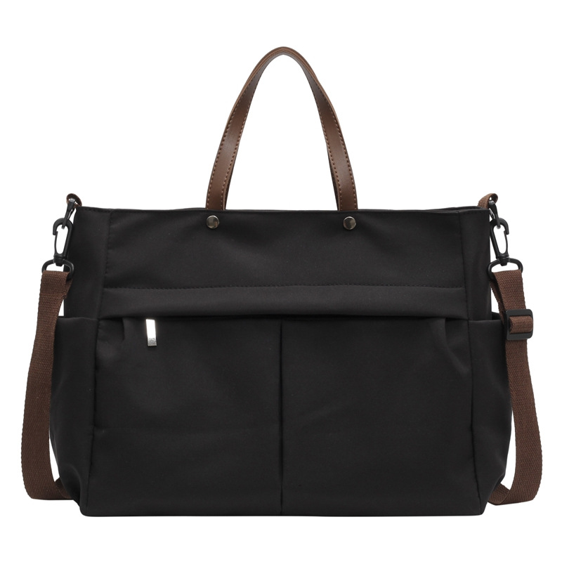 TK Bolso de hombro de nailon, sencillo y moderno, tipo tote, para mujer, de gran capacidad, tipo bandolera, de mano, popular.