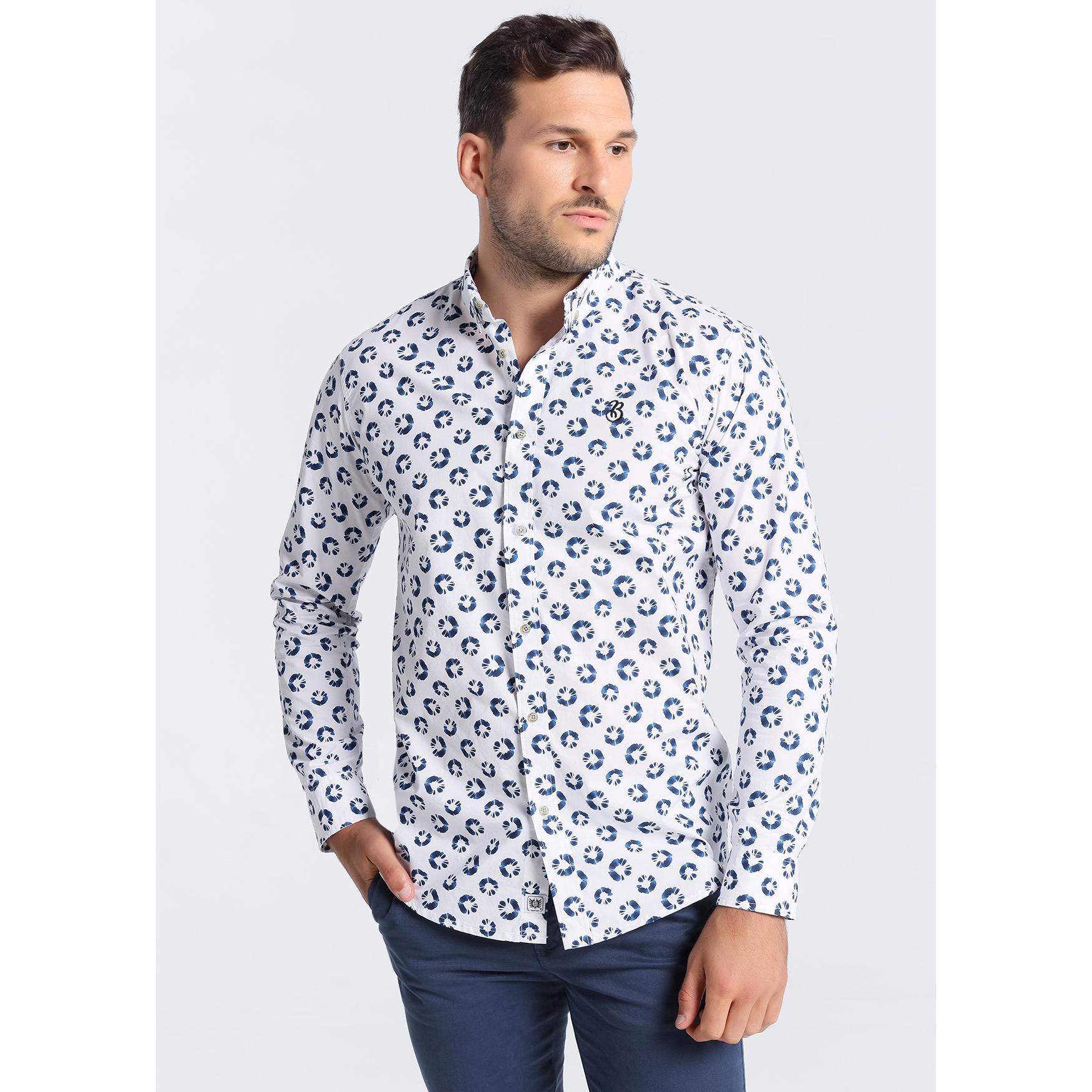 Camisa estampada de manga larga