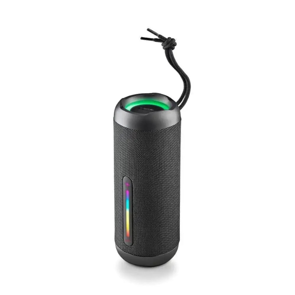 NGS Roller Furia 2 Black Portable Speaker, Bluetooth 5.3, 30W Output, IPX7 Waterproof, 9h Battery, TWS Technology for Dual Sound, Ideal for Outdoor Use, Compact Design, USB & AUX Inputs.