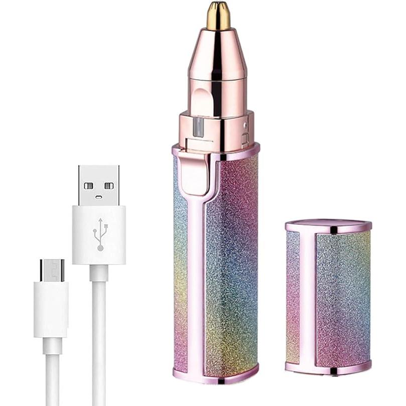 Cejas Trimmer Recargable Cejas y Cara Pelo Afeitar Instrumento para Mujeres con Luz