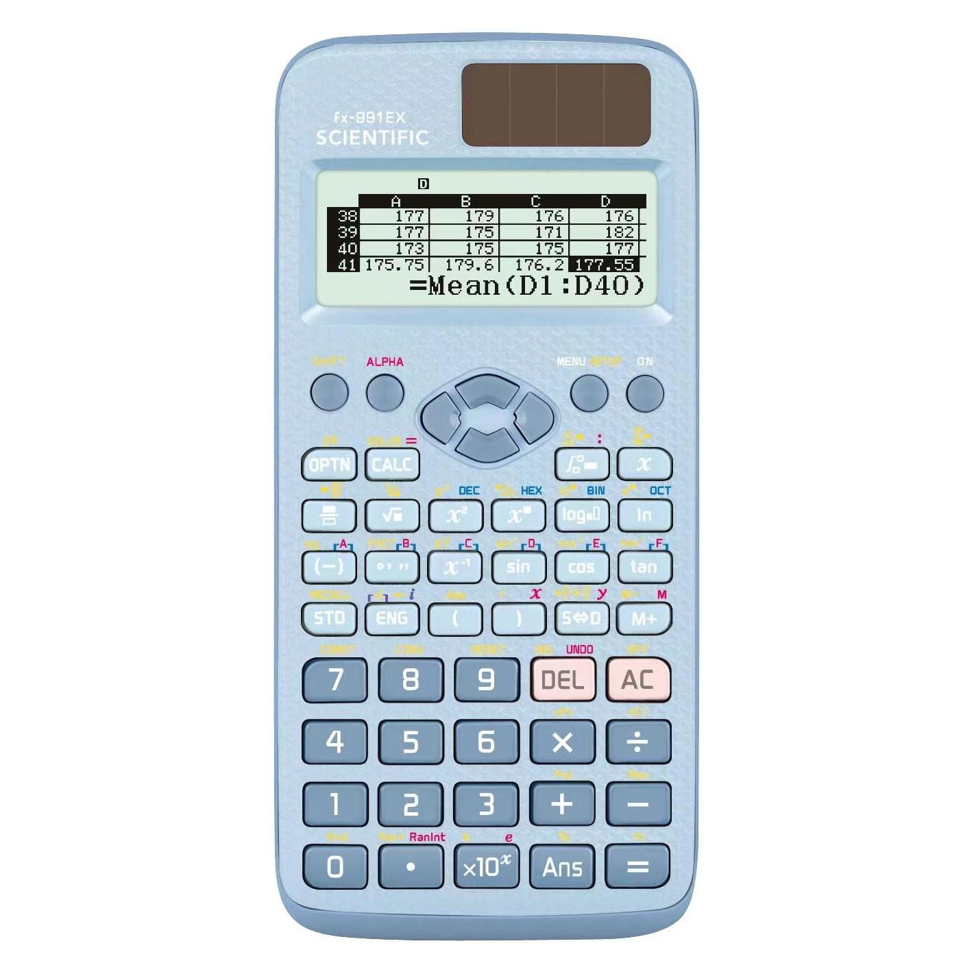TK Fx-991ex / Fx-991es Más Calculadora Científica Negro Cálculo Multifunctional, Aecuada para Estudiantes U oficinas,Calculadora Científica avanza con Pantalla Natural