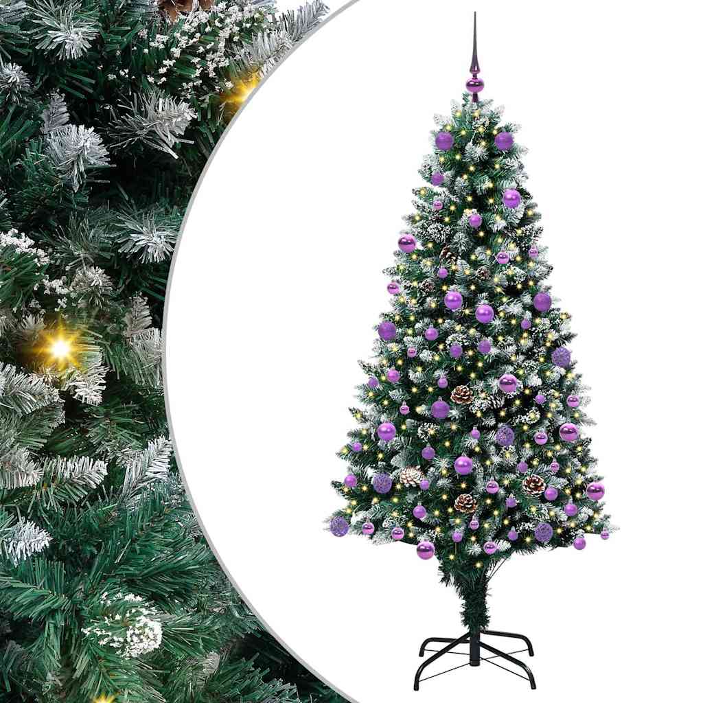 vidaXL Árbol de Navidad artificial Verde 180 cm PVC y Acero y Plástico