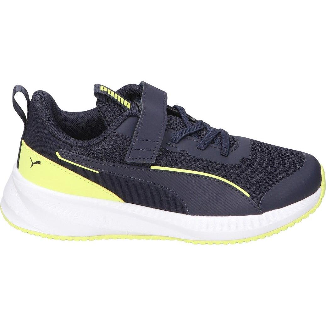 PUMA | Zapatillas Puma Infantiles – Deportiva en Color Azul Marino con Detalles en Amarillo – Sneakers con Velcro y Cordones – Estilo Deportivo – Máximo Ajuste – Modelo 401527-02