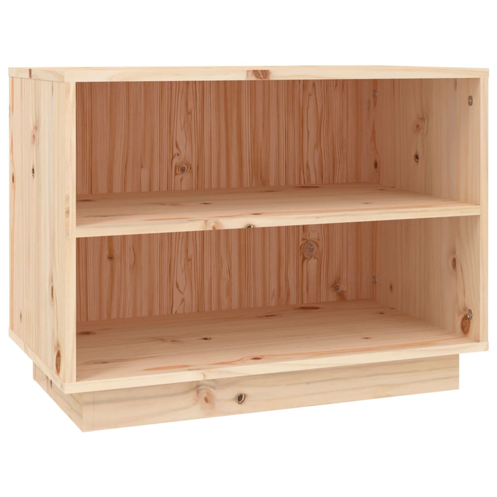 vidaXL Armario zapatero de madera maciza de pino 60x34x45 cm
