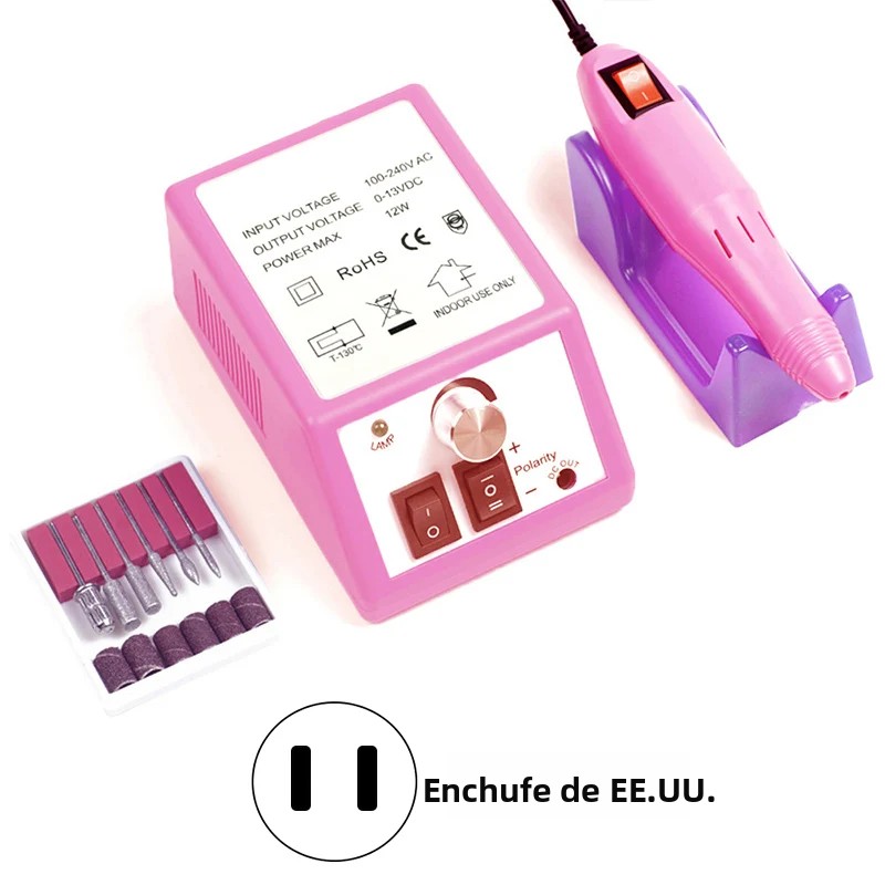 TK Set De Máquina De Manicura Profesional Con Taladro Eléctrico Herramienta De Pulido De Uñas Gel Eliminador De Cutícula Y Polidor De Uñas