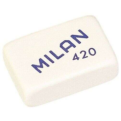 Milan 420 goma de borrar rectangular - miga de pan - suave caucho sintetico - colores surtidos (20 uds)