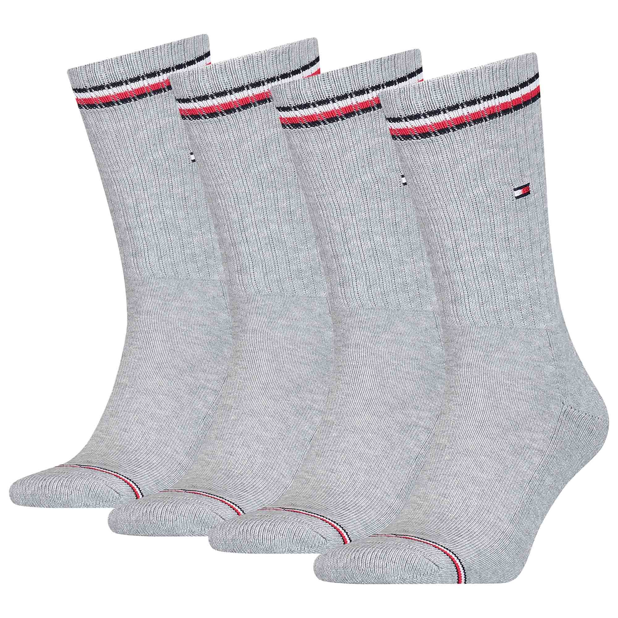 TOMMY HILFIGER Calcetines deportivos para hombres, paquete de 2 - Calcetines icónicos, calcetines de tenis