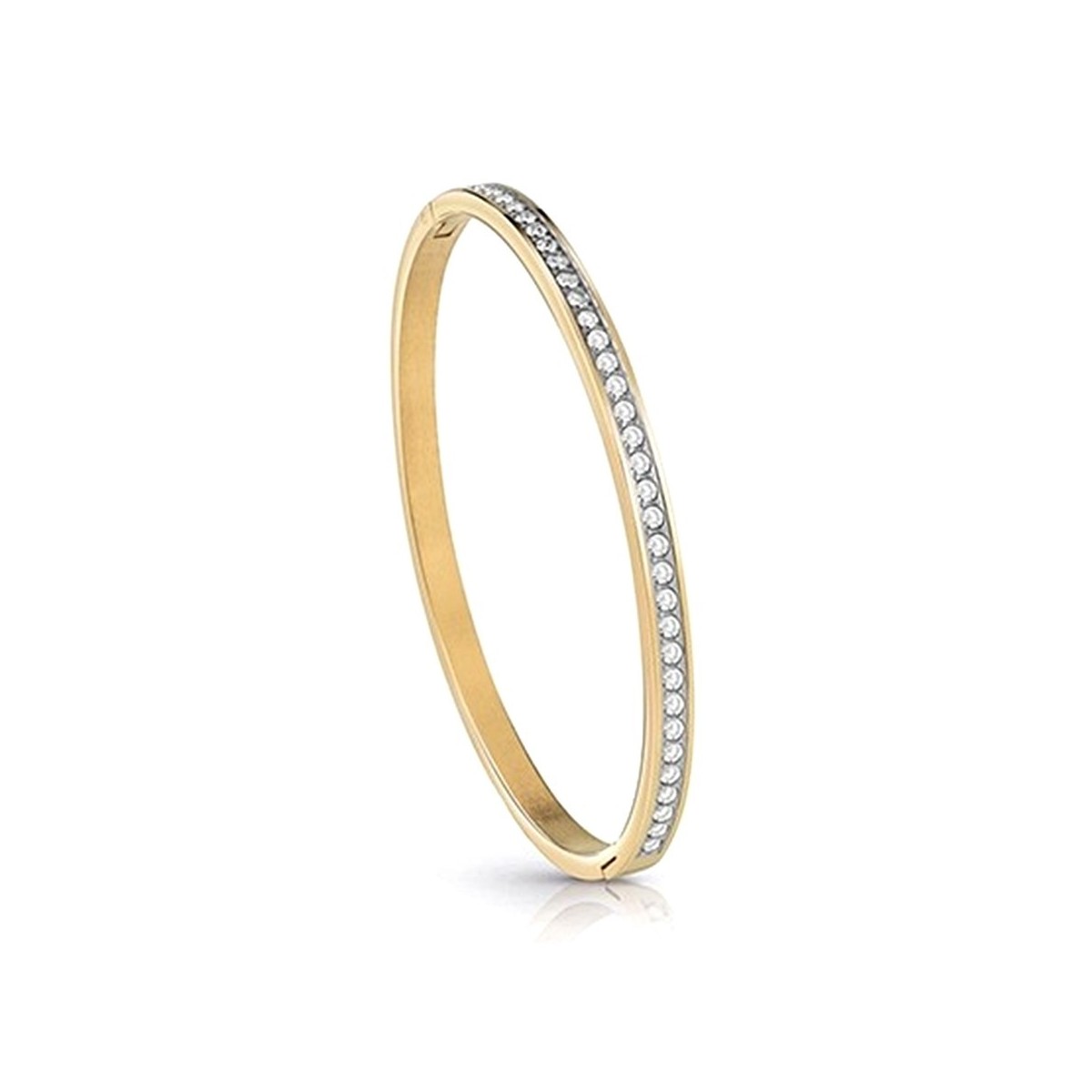 Brazalete pulsera Guess mujer All Around UBB28134-S acero inoxidable dorado cristales
