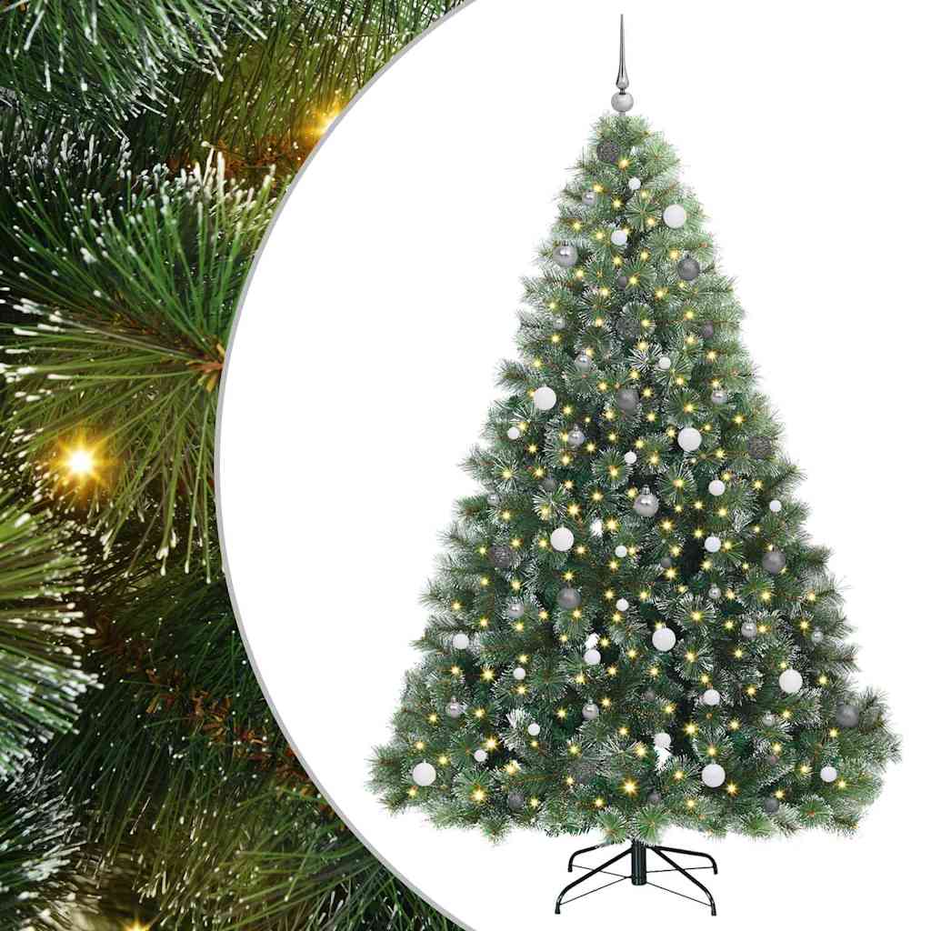 vidaXL Árbol de Navidad artificial con 300 LED Verde 240 cm PE y PVC