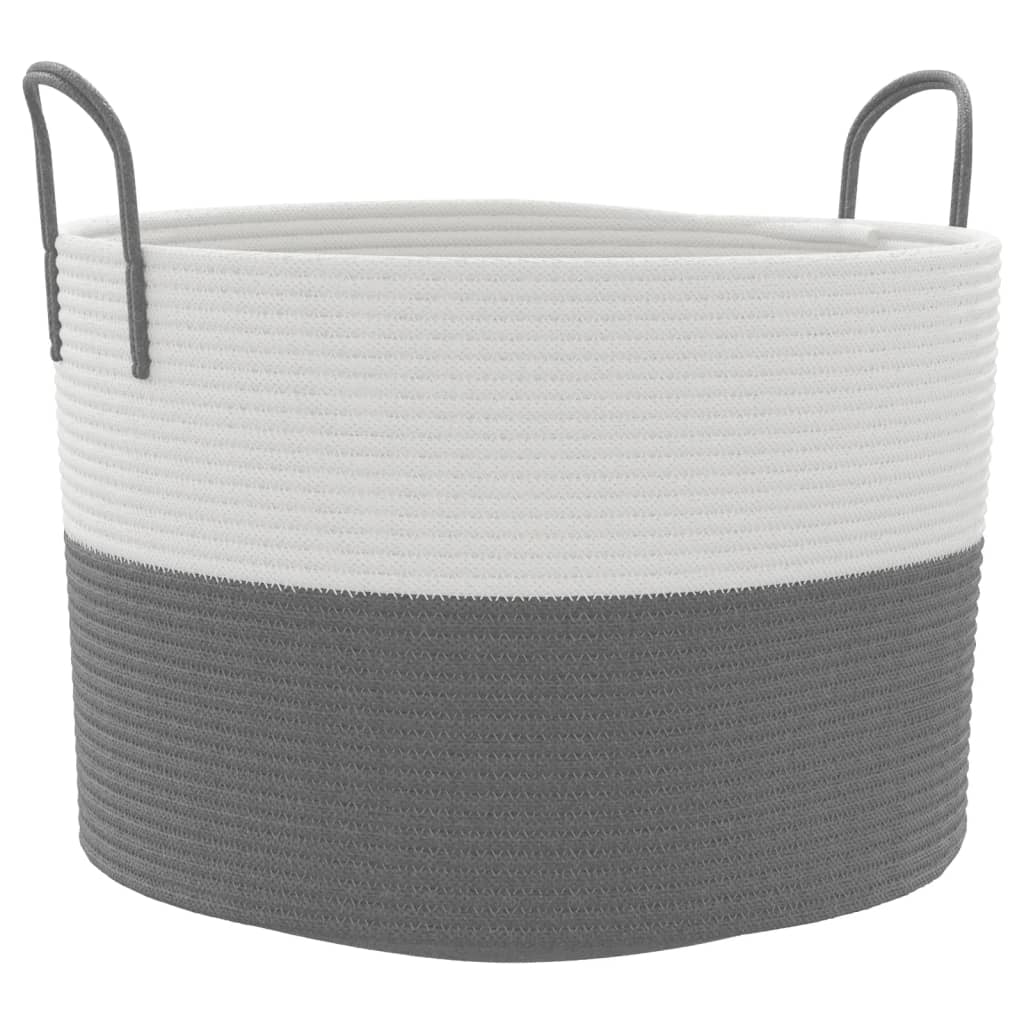 vidaXL Cesta de almacenaje algodón Ø51x33 cm