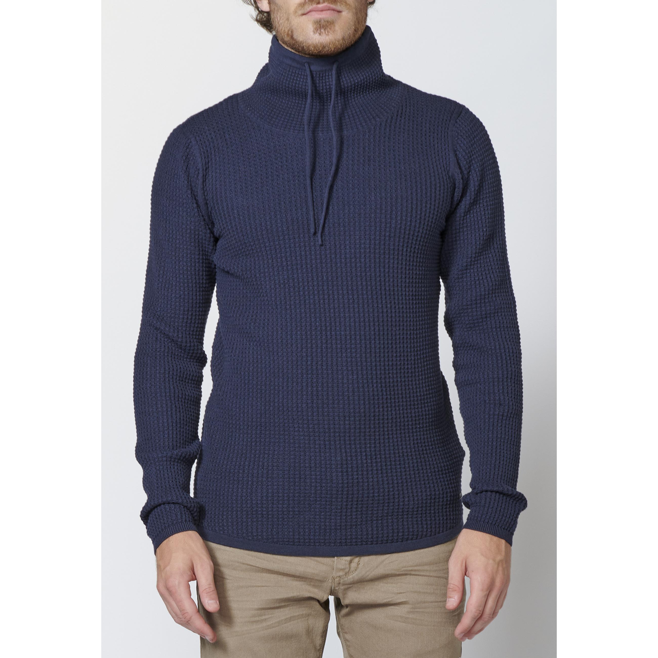 Koroshi - Jersey de cuello alto 100% algodón para hombre, transpirable y suave al contacto, modelo 2221TR31