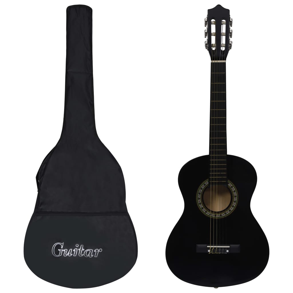 vidaXL Guitarra Clásica para Principiantes y Niño con Funda 1/2 34" Músico Color Marrón claro, Marrón oscuro, Azul y mas