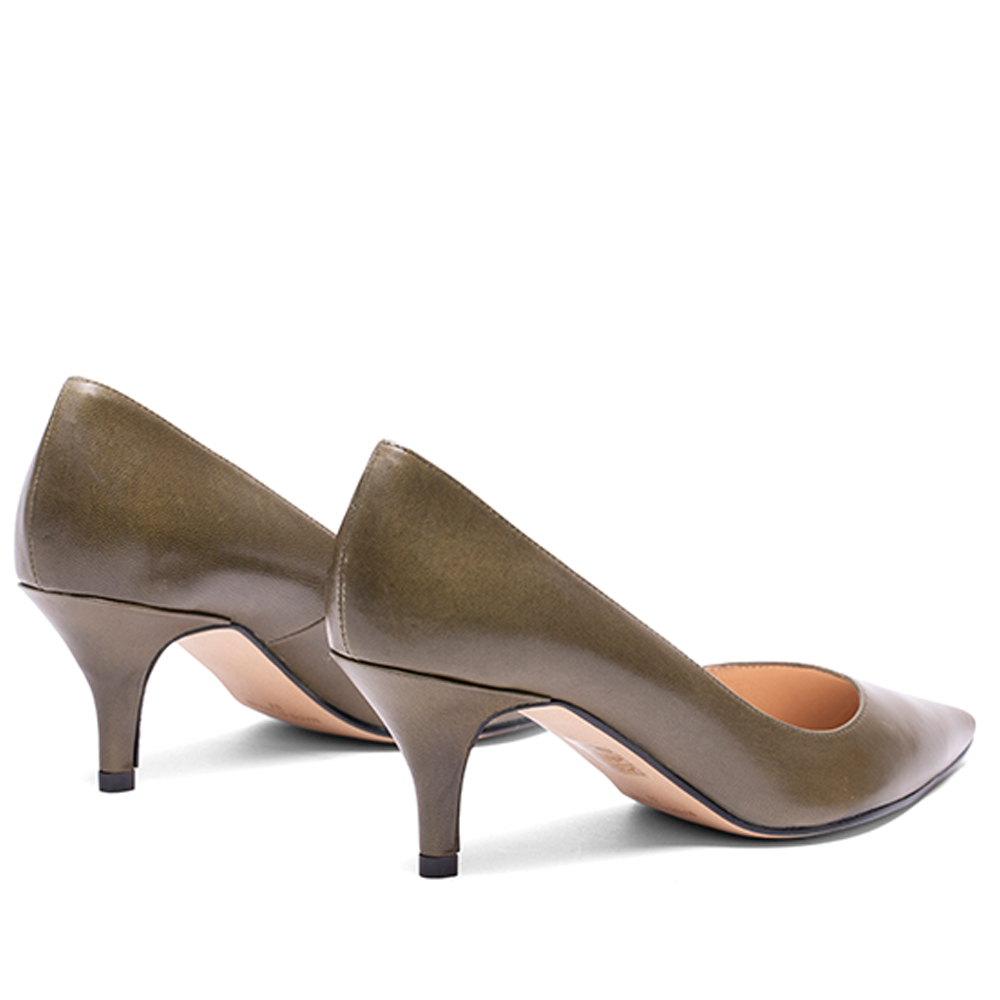 Elodie Zapato de Tacón Elegante y Cómodo - Salón Amanda en Piel Napa Roca - Altura 65mm