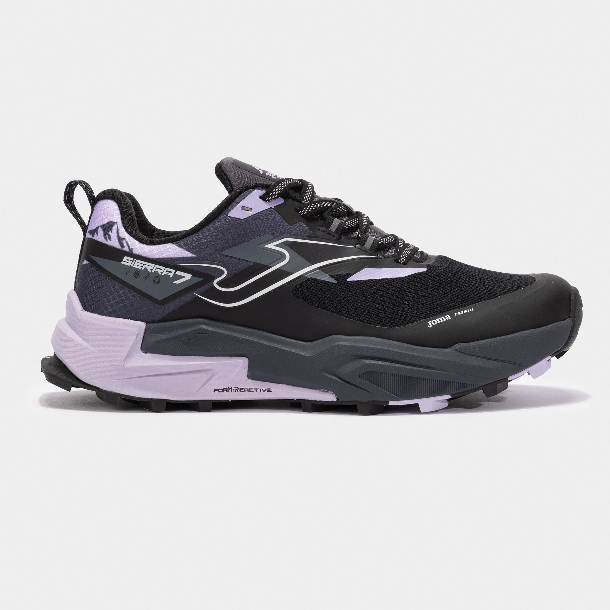 Zapatilla Trekking Mujer Joma Sierra 2501 Negro Estabilidad