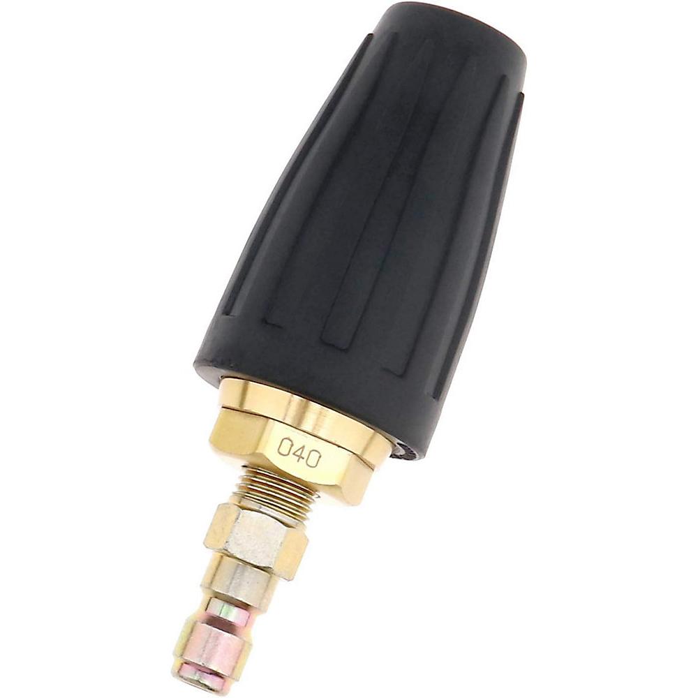 CA Boquilla turbo giratoria de alta presión 040, 3000 PSI, conector rápido de 14", boquilla de pulverización en espiral