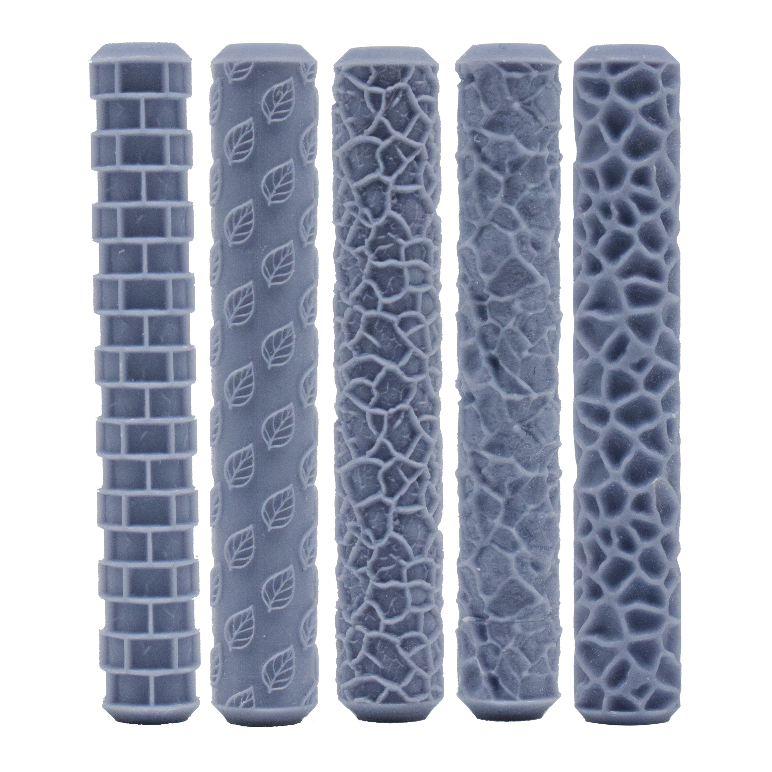 5 Rodillos de Textura Lodo de Piedra Modelado Arcilla Polimérica Amasar Textura Modelado Mano Sello Madera Herramienta Cerámica DIY Creación Artesanal Proyectos Personalizados