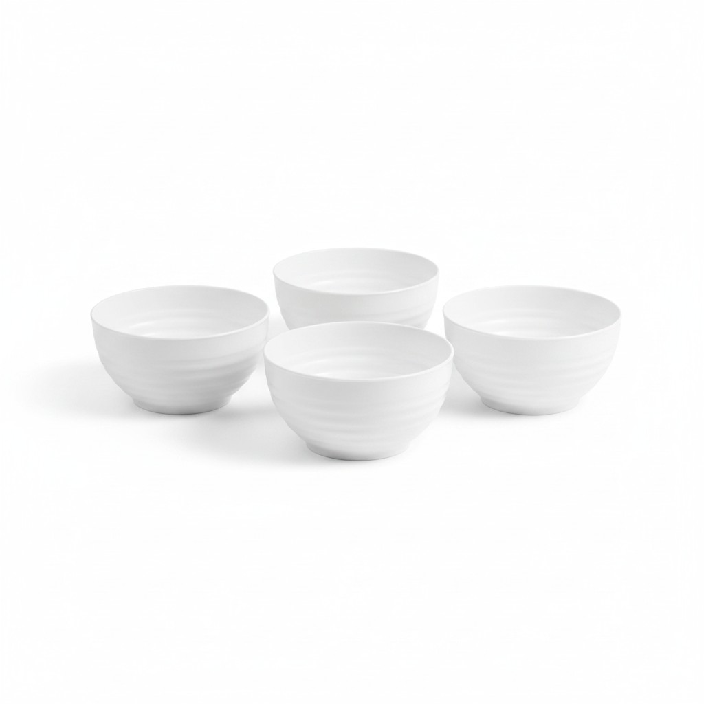 C.A | Set de Cuencos de Desayuno| PVC Sin BPA | Resistentes y Aptos para Lavavajillas | 4 Unidades