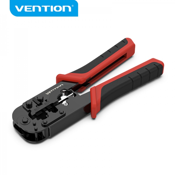 Vention crimpadora metalica para rj45 - color negro y rojo