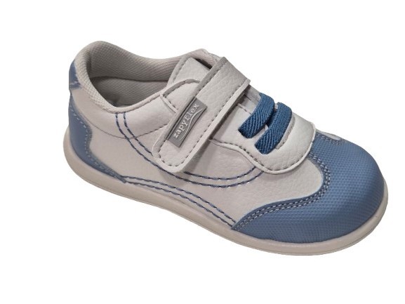 Zapy - Zapatillas casual barefoot para niños AM200368, respetuosas con el desarrollo natural del pie, diseño ligero y flexible en color azul