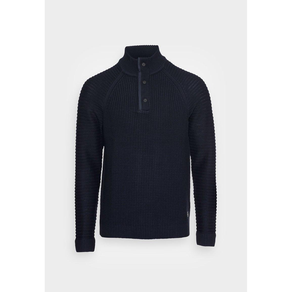 Jack & Jones mod. 12190530 Jersey de punto granulado con cuello 3 botones