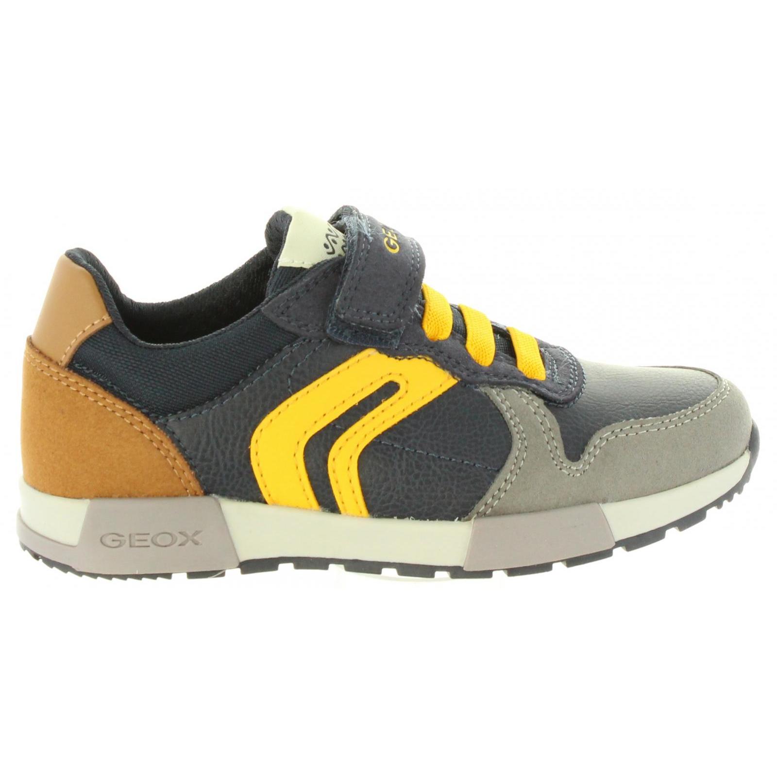 Zapatos de Niño y Niña GEOX J846NC 0FUAU J ALFIER C0657 NAVY-YELLOW | Cómodos y Duraderos