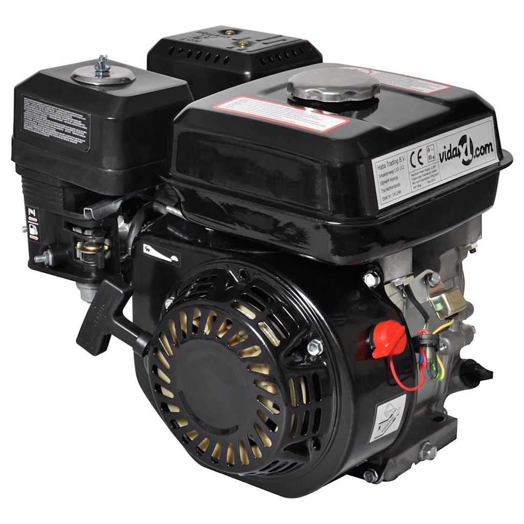 vidaXL Motor de gasolina negro de 6,5 HP y 4,8 kW