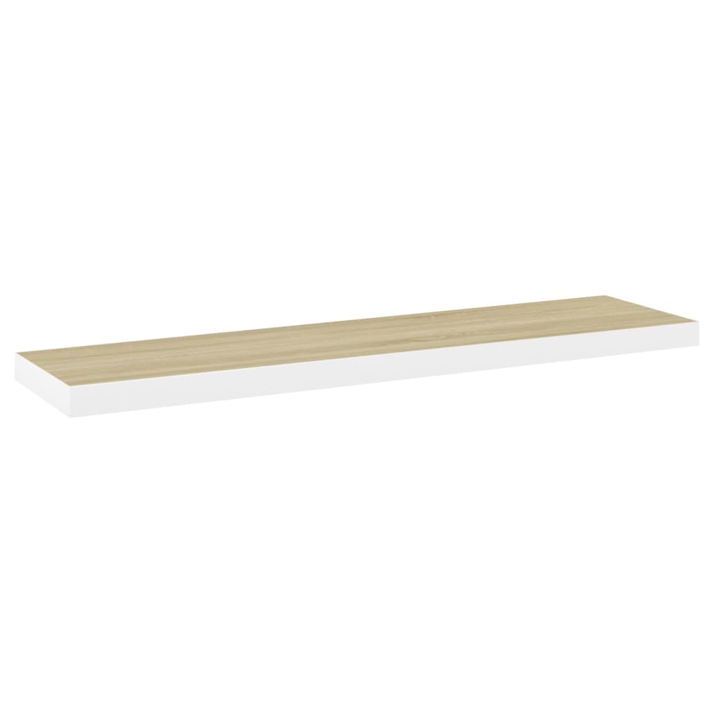 vidaXL Estante flotante de pared MDF 90x23,5x3,8 cm Blanco brillante, negro brillante, gris brillante Mueble Almacenaje Estantería para Oficina, Estudio, Dormitorio Estantería/Librería/ mueble de Almacenamiento