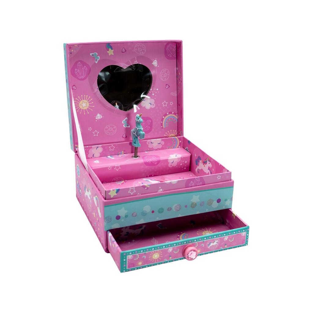 Joyero Musical Unicornio con Cajón Cuentas y joyas NY FASHION TOYS