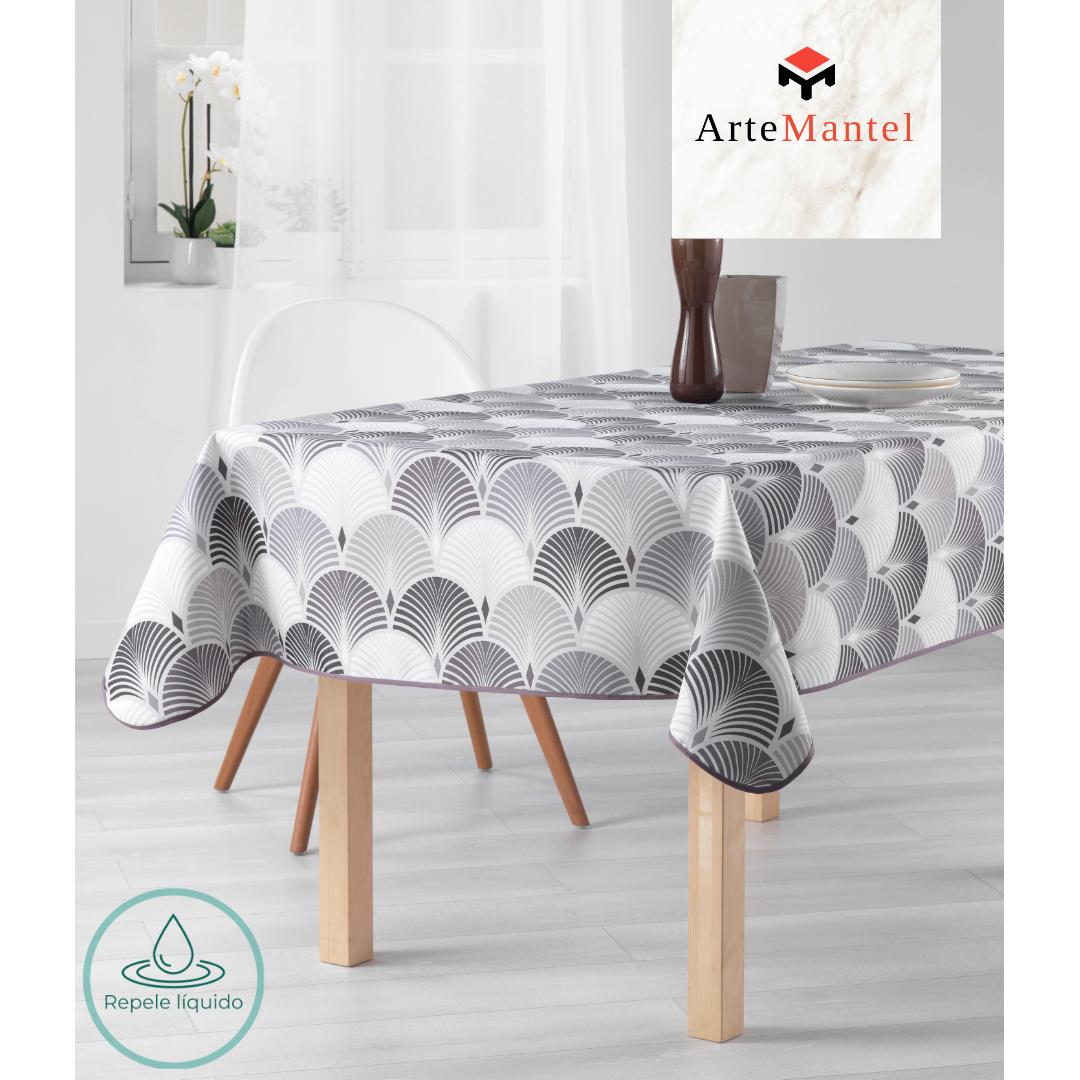 ARTEMANTEL Mantel Antimanchas SHELL BEIGE de Poliéster para Mesa Rectangular o Redondo - Elegancia y Practicidad