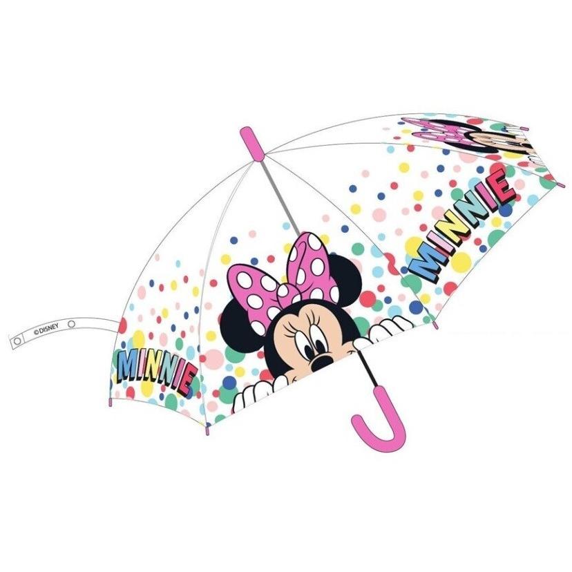 New Import Paraguas Auto Transparente Minnie 43.5C Producto Oficial Especial Regalos Para Todos
