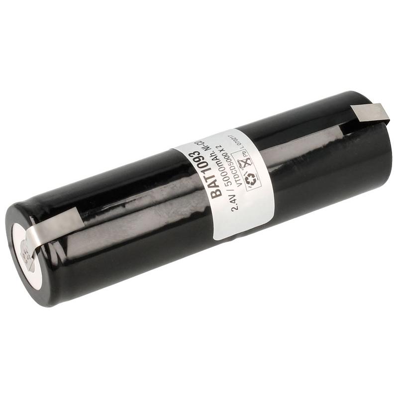 Pack de baterías 2,4V/5000mAh Ni-Cd.