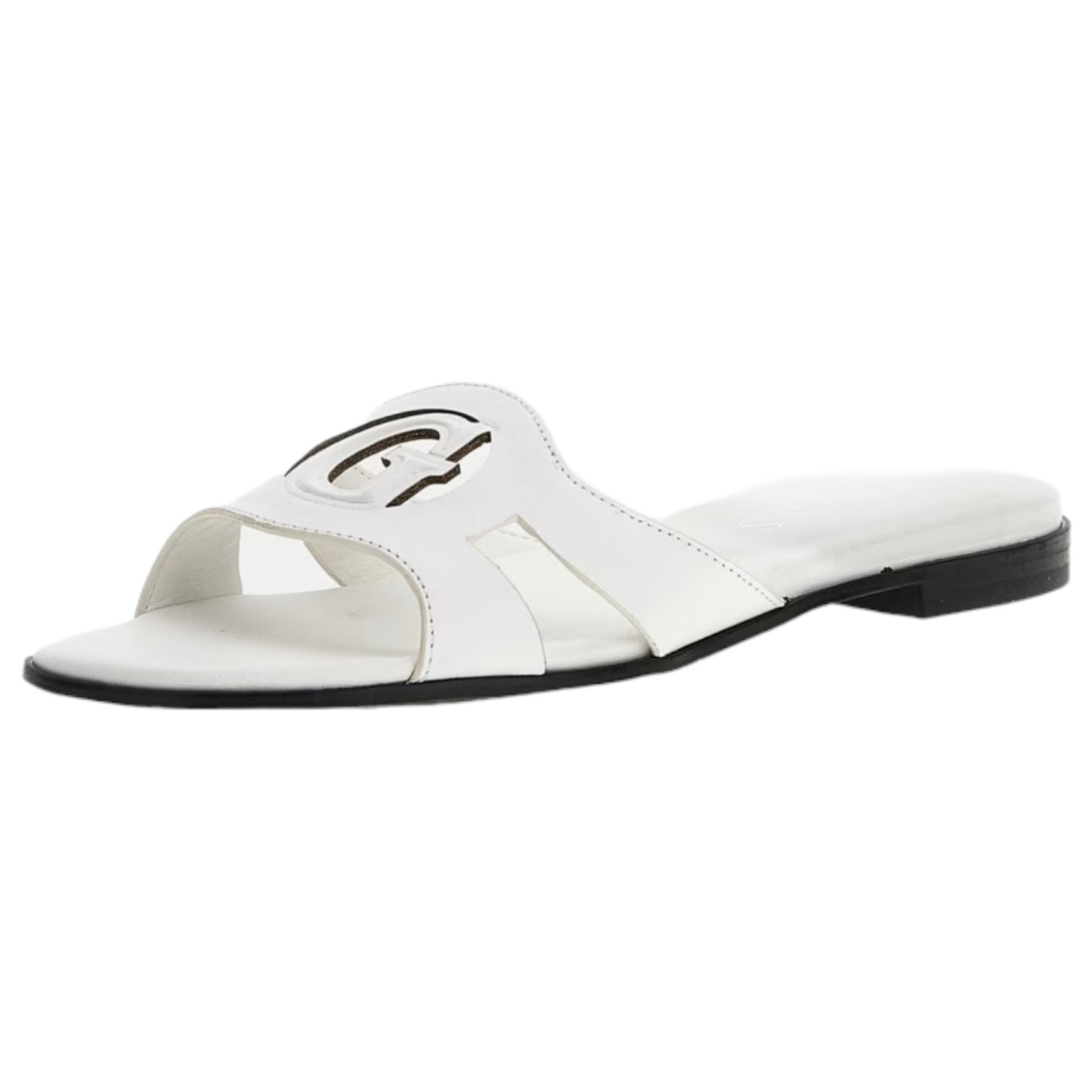 Ciabatta Donna Guess Ciella Sandalo G Logo Leather White