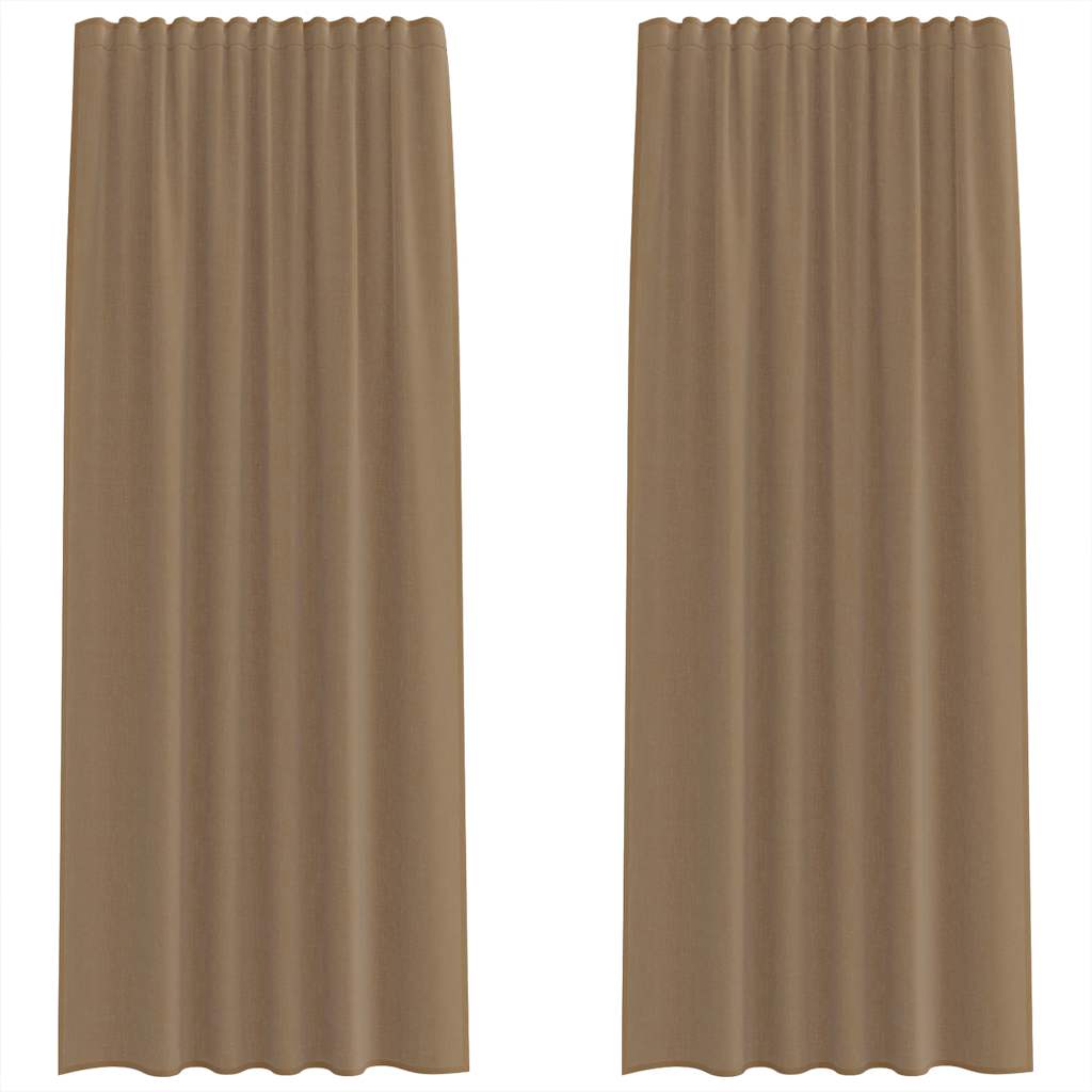 vidaXL Cortinas de gasa con bolsillos para varillas 2 uds 140x225 cm