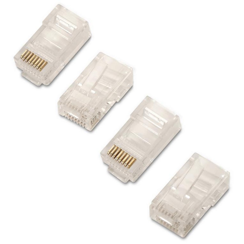 Aisens - Conector RJ-45 transparente para cable UTP Cat.6 de 8 contactos AWG24, 10 unidades, certificado RoHS