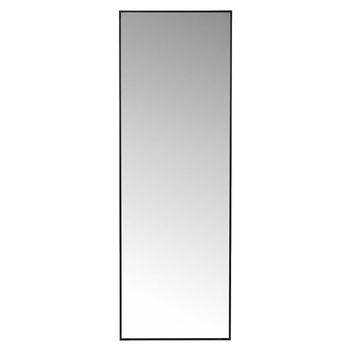 Espejo de pared de cuerpo entero con marco negro de plástico de 45x145 cm Espejo con marco fino de 4 mm. Ideal para vestidor, dormitorio o recibidor. Preparado para colgar en horizontal o vertical CasaSelección