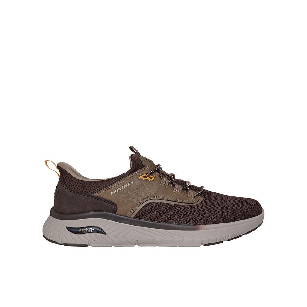Skechers Arch Fit Crosser - Chozen Zapatillas para hombre marrones en textil y sintético 85723