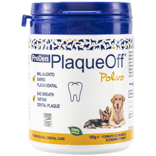 PlaqueOff Suplemento Alimenticio Contra el Mal Aliento para Perro y Gato - 180 GR180