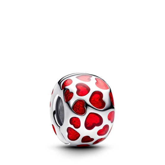 Pandora Charm De Clip Redondo Corazones 793679C01 , Para Mujer
