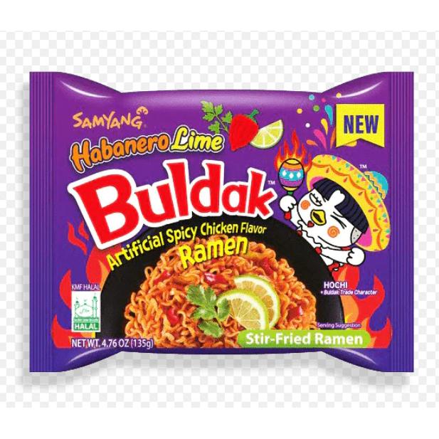5u Ramen Buldak Coreano Carbonara, Queso, Doble picante Sabor a Kimchi Buldak Original Picante Chapaquetti Chacharoni Ramen sabor a Kimchi
