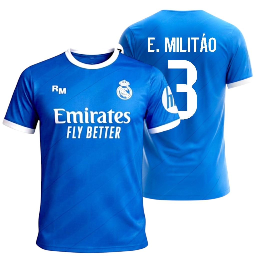 Real Madrid   - Réplica Oficial Camiseta 3ª Equipación 2025-2026 | Azul eléctrico | Gonzalo 26 | Tejido Transpirable | Corte cómodo | Detalles auténticos | Ideal para Fans y coleccionistas