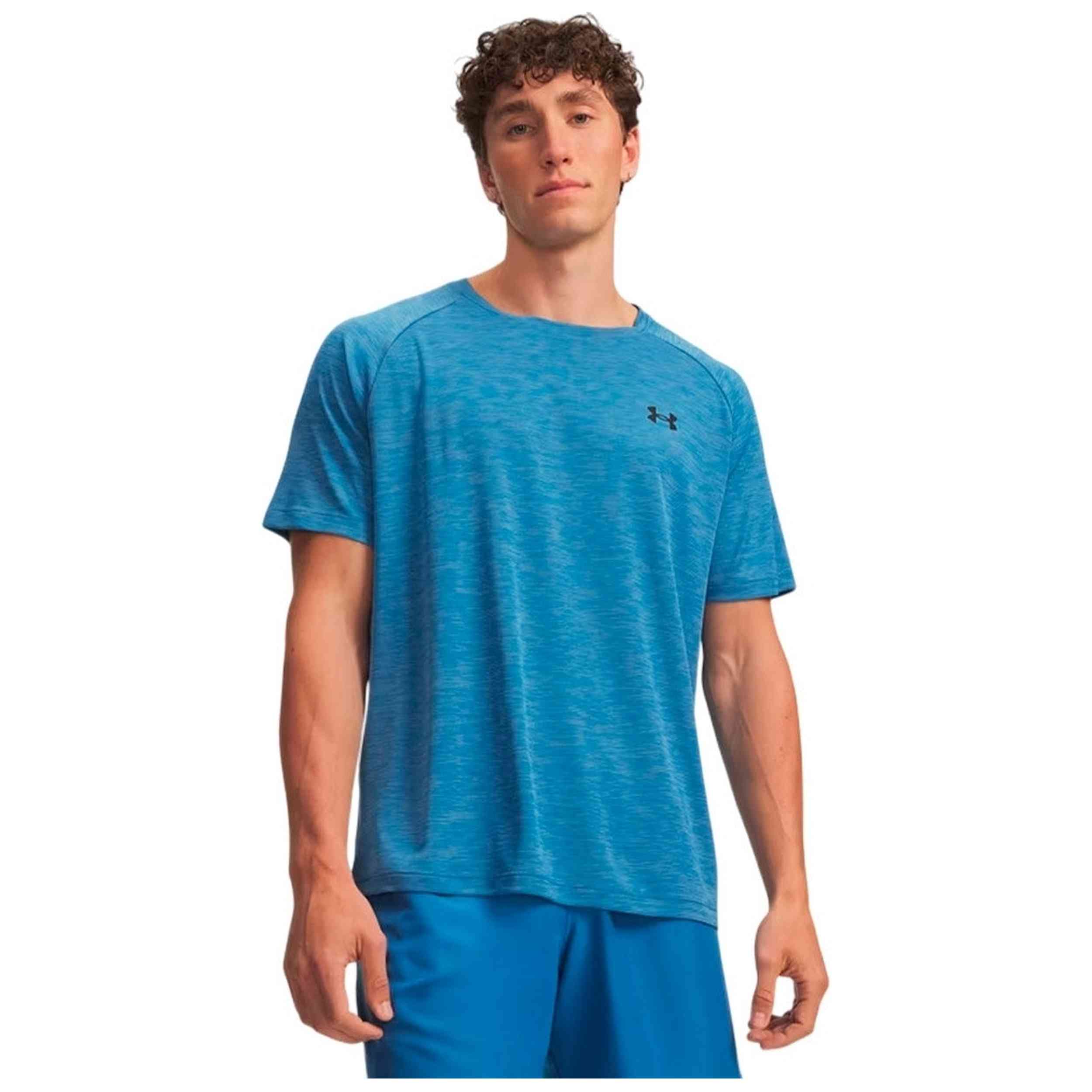 Camiseta Under Armour modelo Ua Tech Textured Ss en color Azul