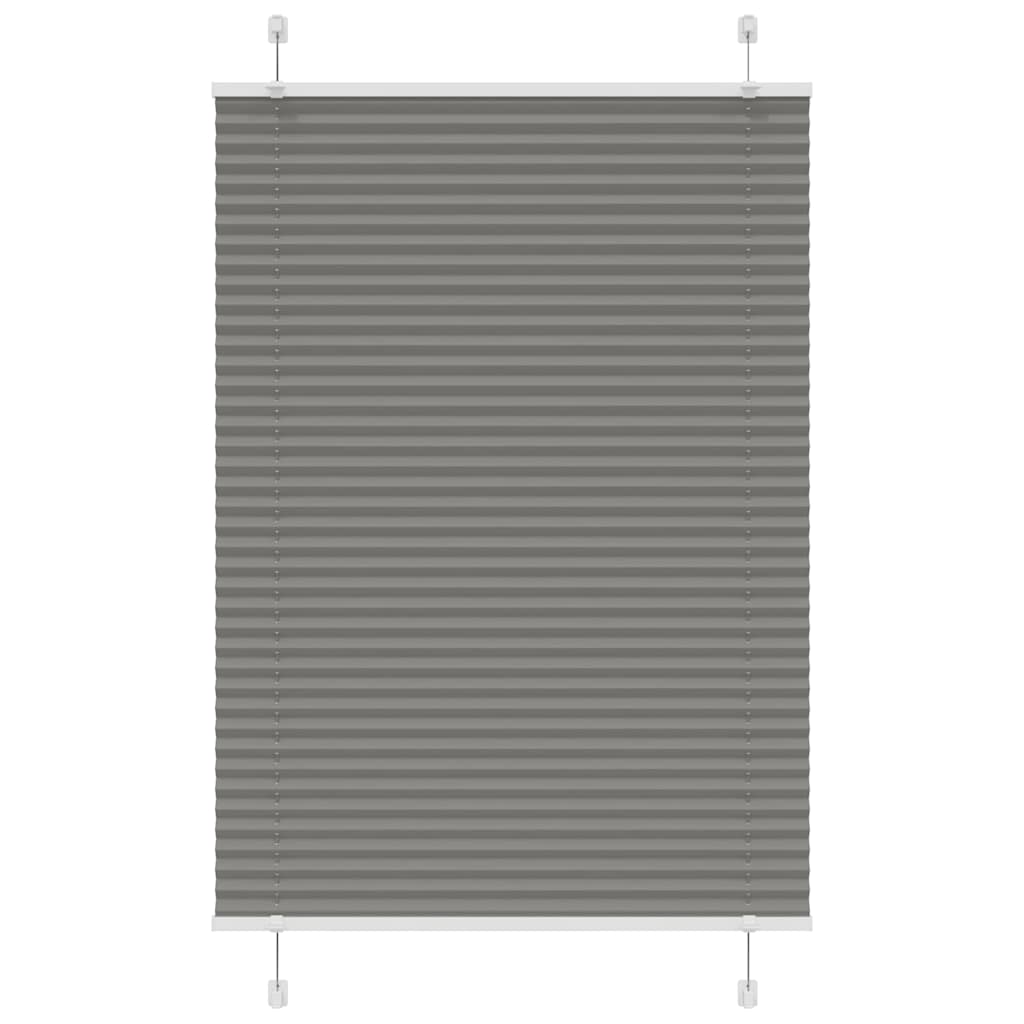 vidaXL Estor Plisado Antracita 90x150 cm Tela Ancho 89,4 cm Poliéster