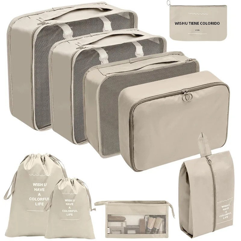 TK Juego De Bolsas Organizadoras De Viaje 7/8/9/10 Pcs Cubos De Empaque Portátiles Para Maleta Ropa Y Zapatos Organizador De Bolsos