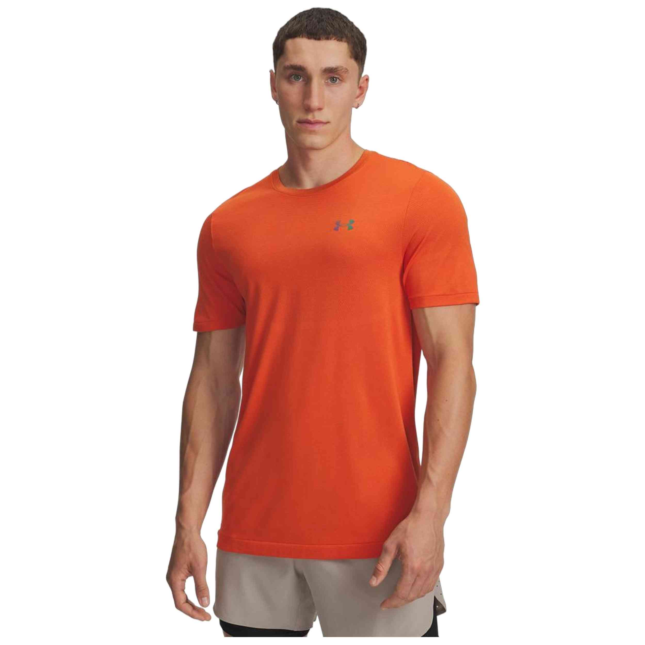 Camiseta De Manga Corta Under Armour modelo UA Vanish Elite Seamless para Hombre en color Naranja