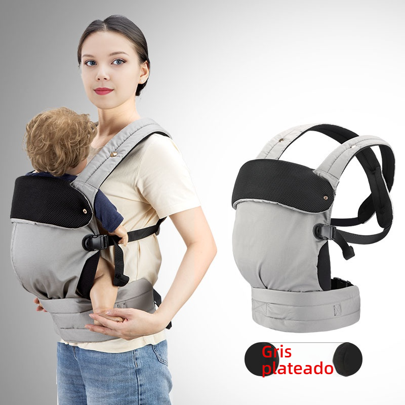 Portabebés de algodón puro, multifuncional, delantero y trasero, con asiento de cadera para bebé y niño