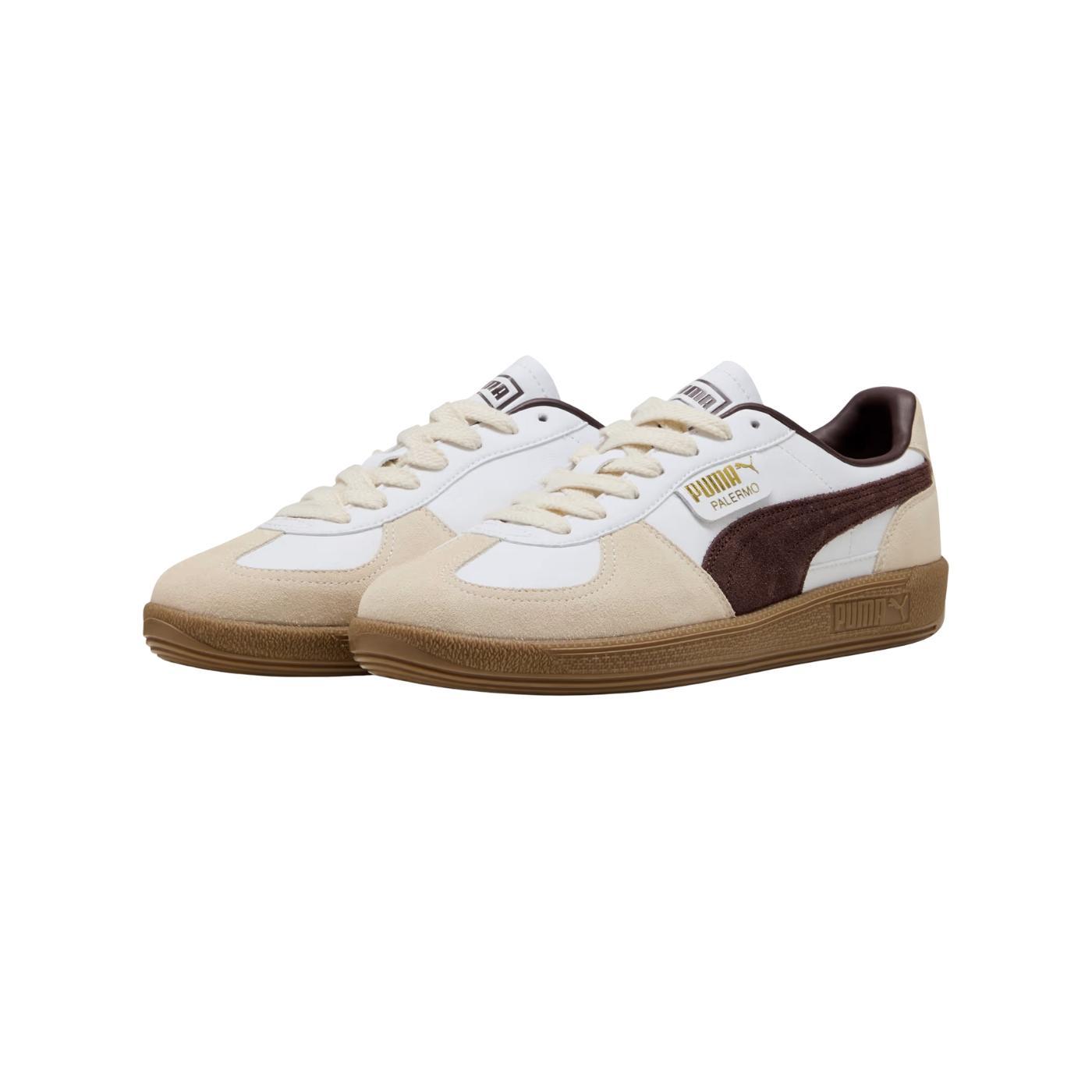 Zapatillas puma palermo lth blanco marrón de mujer