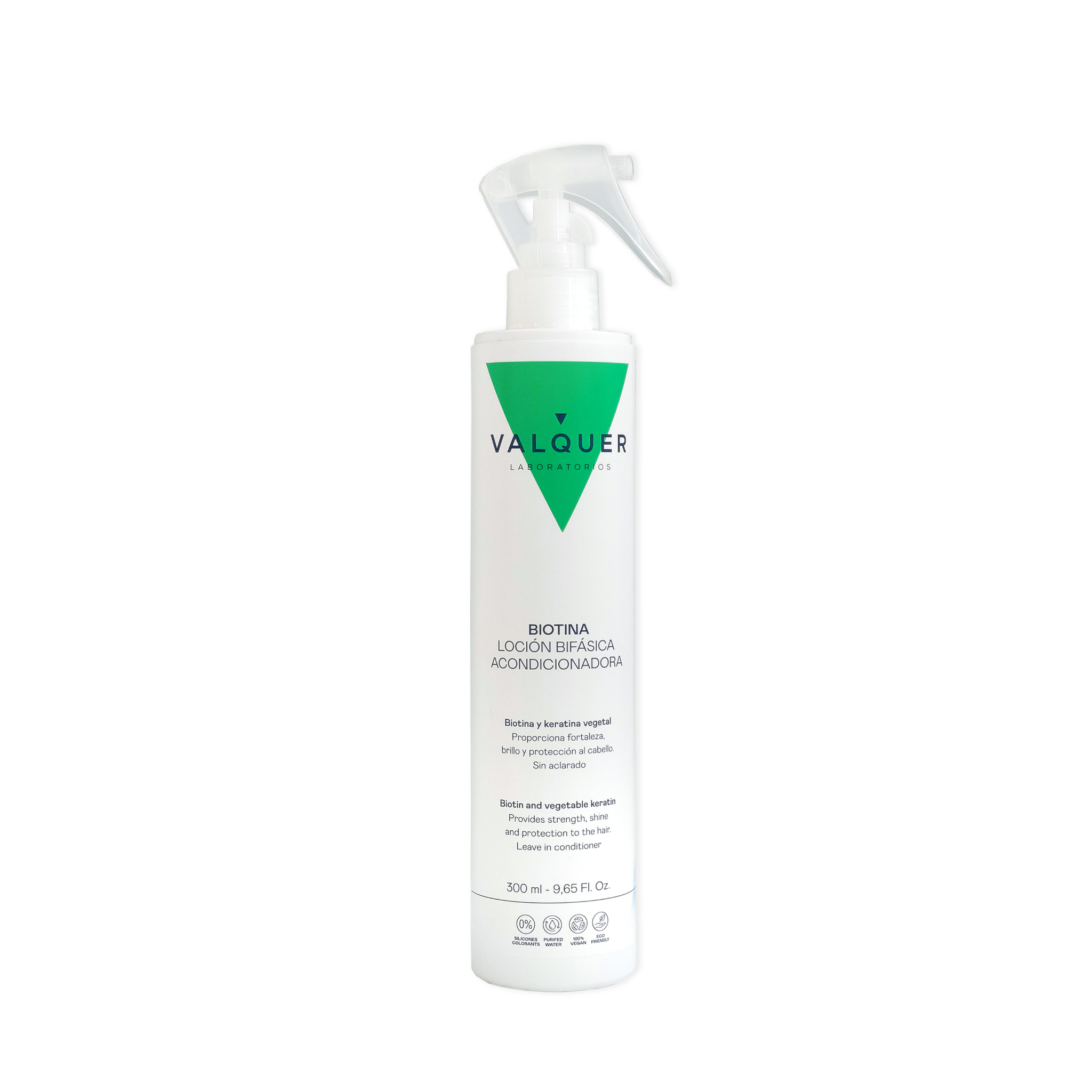 Valquer Laboratorios Loción Capilar Bifásica Acondicionadora con Biotina y Keratina - 300 Ml