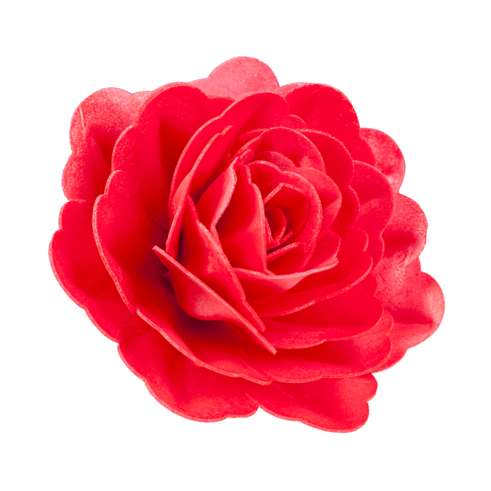 Flor De Oblea Gigante Dekora - Rosa Roja