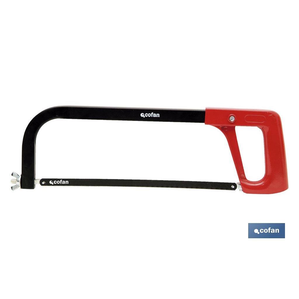 COFAN - Arco de sierra profesional | Medidas: 300 mm | Fabricado en metal | Hoja de sierra con 24 dientes